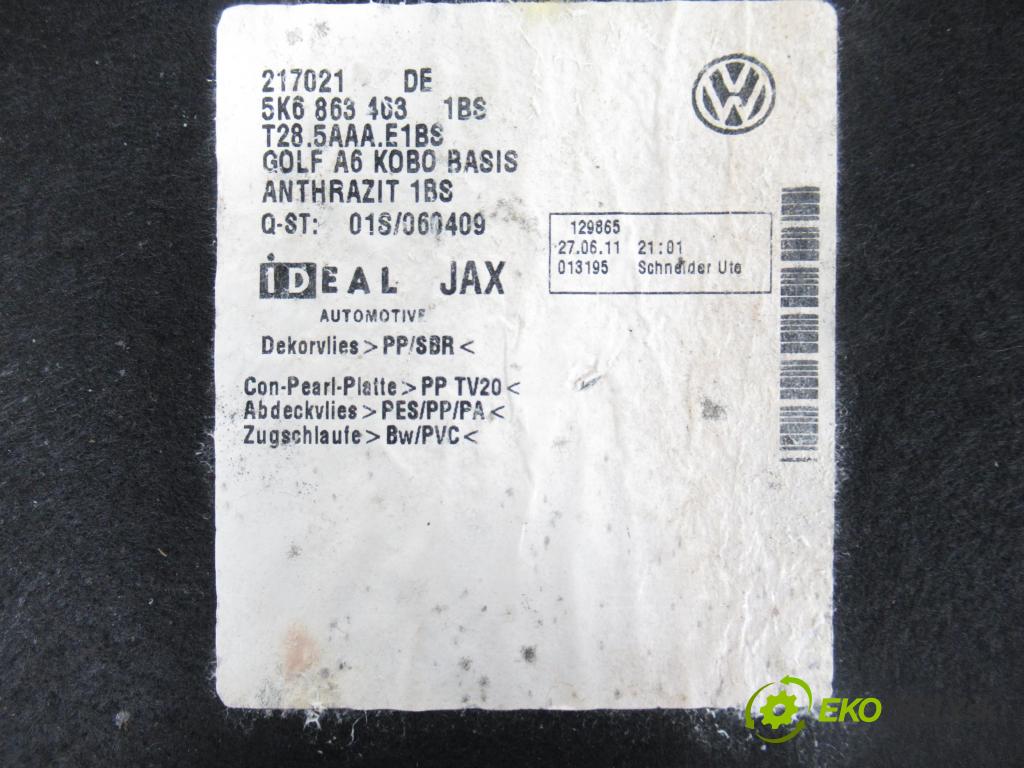 VW GOLF VI (5K1) HB 2011 155,00 2.0 GTi - CCZB 1984,00 krytina kufor / doska 5K6863463