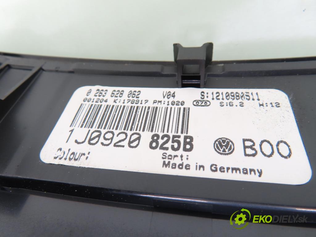 VW GOLF IV (1J1) HB 2000 81,00 1.9 TDI 110 - ASV 1896,00 Prístrojovka elektrický 1J0920825B
