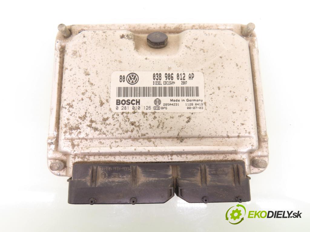 VW GOLF IV (1J1) HB 2000 81,00 1.9 TDI 110 - ASV 1896,00 Riadiaca jednotka Motor 038906012AP ; 0281010126