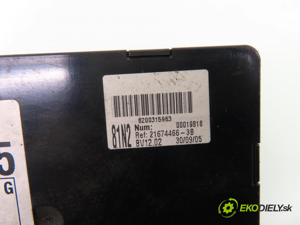 RENAULT ESPACE IV (JK0/1_) MINIVAN 2003 120,00 2.0 Turbo (JK0A, JK0B, JK0N) - F4R 796 1998,00 MODUL BSI 8200315963