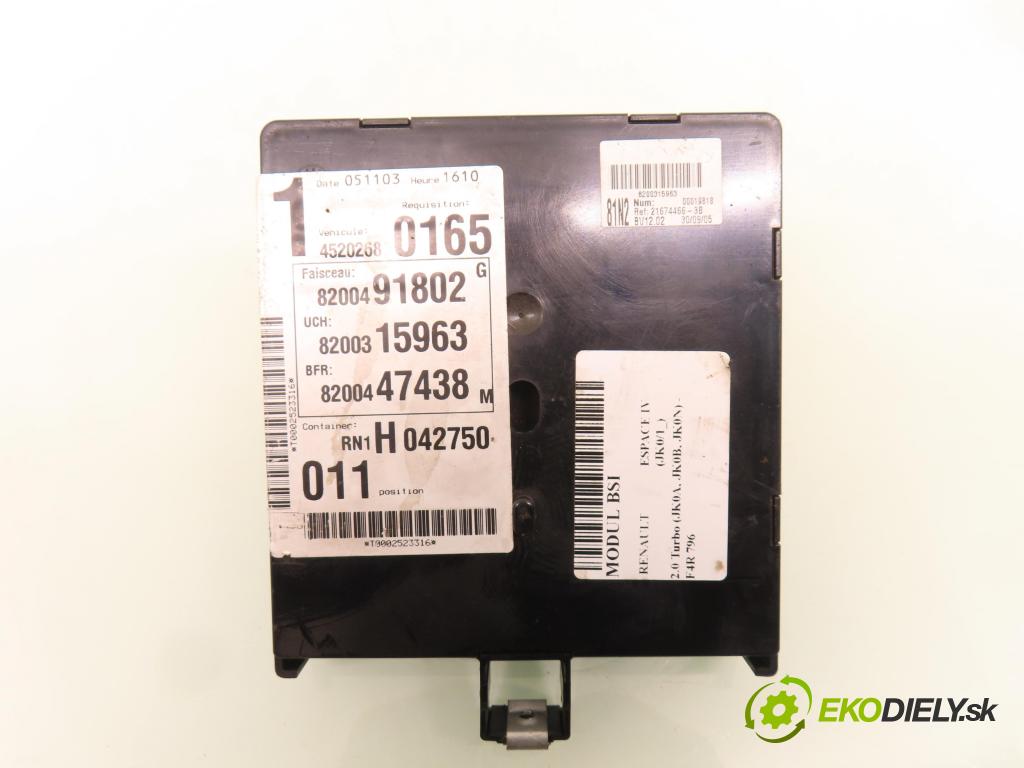 RENAULT ESPACE IV (JK0/1_) MINIVAN 2003 120,00 2.0 Turbo (JK0A, JK0B, JK0N) - F4R 796 1998,00 MODUL BSI 8200315963