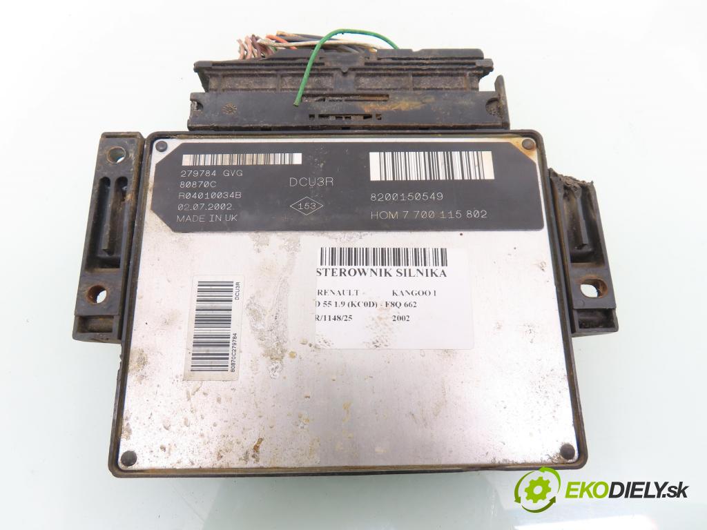 RENAULT KANGOO (KC0/1_) KOMBIVAN 2002 40,00 D 55 1.9 (KC0D) - F8Q 662 1870,00 Riadiaca jednotka Motor R04010034B ; 8200150549 ; HOM7700115802