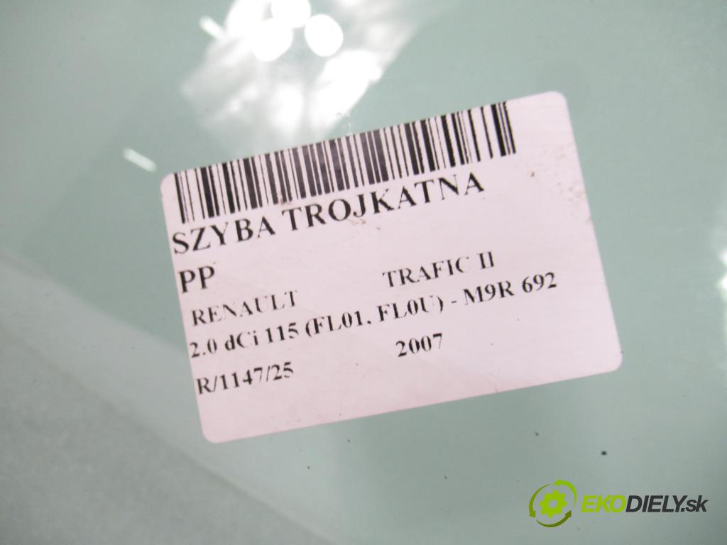RENAULT TRAFIC II Skrzynia (FL) FURGON 2007 84,00 2.0 dCi 115 - M9R 780 1995,00 okno TROJÚHELNÍK PP