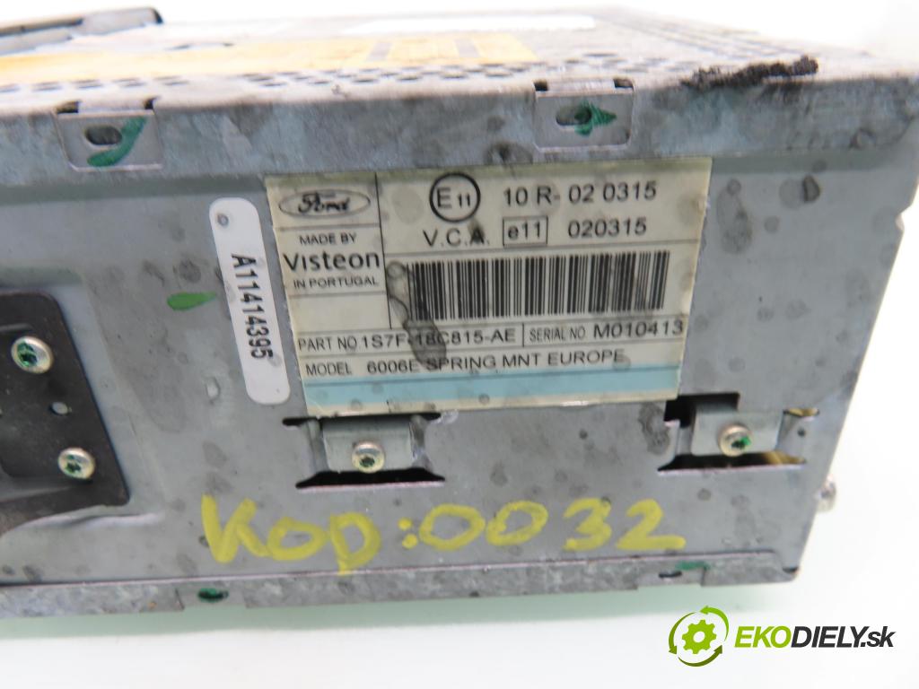FORD FOCUS (DAW, DBW) HB 2002 74,00 1.6 16V 100 - FYDA 1596,00 RADIO CD 1S7F18C815AE ; CD6006E