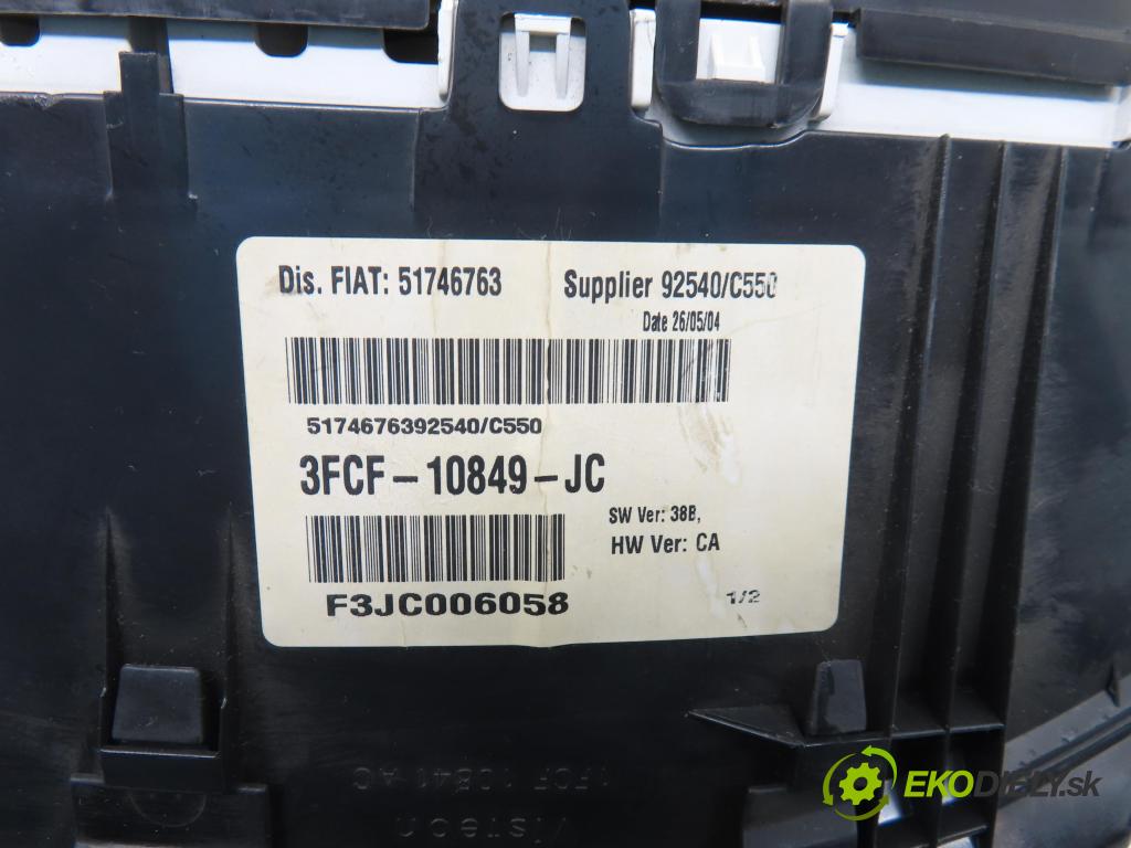 FIAT STILO (192_) HB 2005 85,00 1.9 JTD 115 - 192 A1.000 1910,00 Prístrojovka elektrický 3FCF10849JC ; 51746763