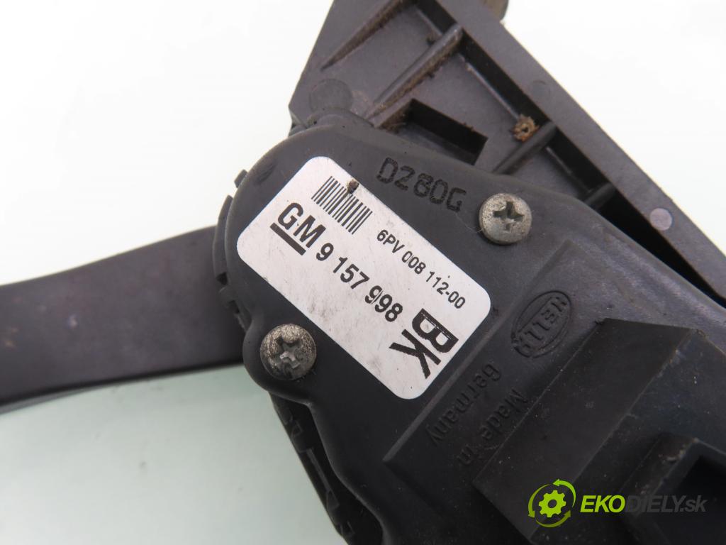 OPEL ASTRA G liftback (T98) LIFTBACK 2003 76,00 1.6 - Z 16 XEP 1598,00 Potenciometer plynu 9157998BK (Potenciometer plynového pedálu)