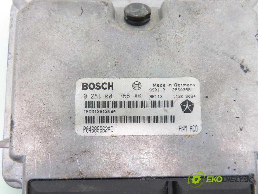 CHRYSLER VOYAGER / GRAND VOYAGER III (GS) MINIVAN 2000 85,00 2.5 TD - ENC 2499,00 Riadiaca jednotka Motor 0281001768 ; P04686662AC
