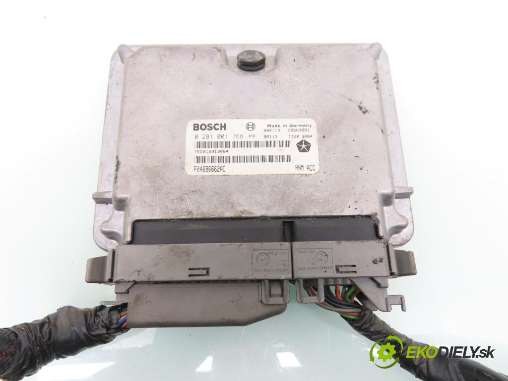 CHRYSLER VOYAGER / GRAND VOYAGER III (GS) MINIVAN 2000 85,00 2.5 TD - ENC 2499,00 Riadiaca jednotka Motor 0281001768 ; P04686662AC