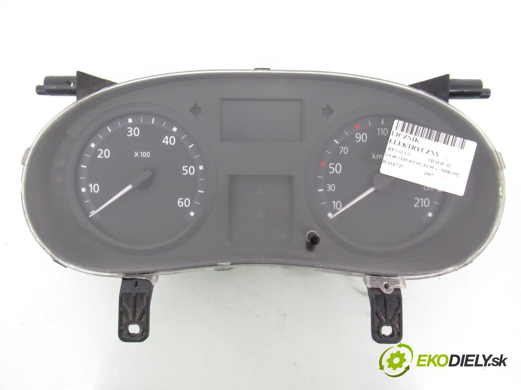 RENAULT TRAFIC II Skrzynia (FL) FURGON 2007 84,00 2.0 dCi 115 (FL01, FL0U) - M9R 692 1995,00 Prístrojovka elektrický P8200283197