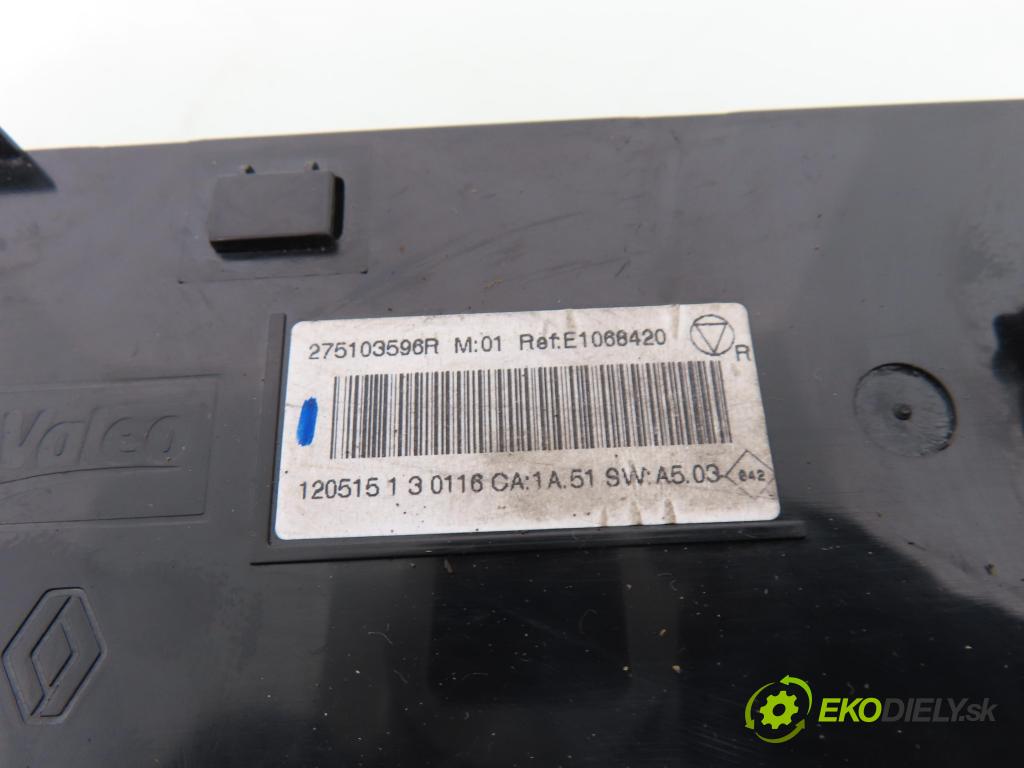 RENAULT MEGANE III liftback (BZ0/1_) HB 2012 85,00 1.2 TCe - H5F 400 1197,00 Panel kúrenia KLIMATRONIK 275103596R