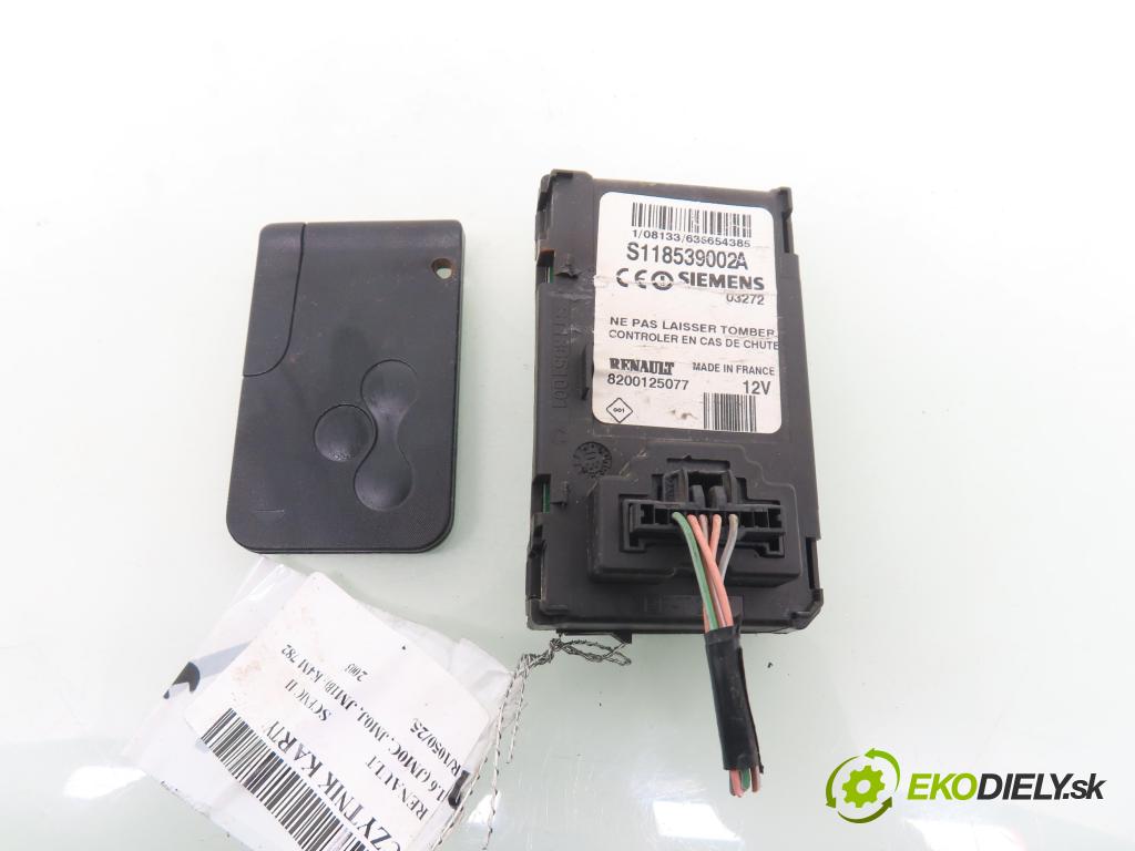RENAULT SCENIC II (JM0/1_) MINIVAN 2003 83,00 1.6 (JM0C, JM0J, JM1B) - K4M 782 1598,00 čítač KARTY: S118539002A ; 8200125077