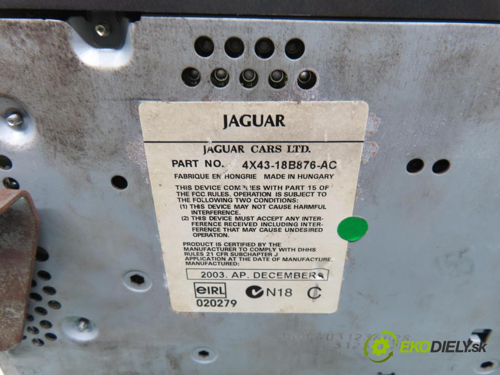 JAGUAR X-TYPE I (X400) SEDAN 2004 96,00 2.0 D 130 - FMBA 1998,00 RADIO CD 4X4318B876AC ; 1X4H19980DB