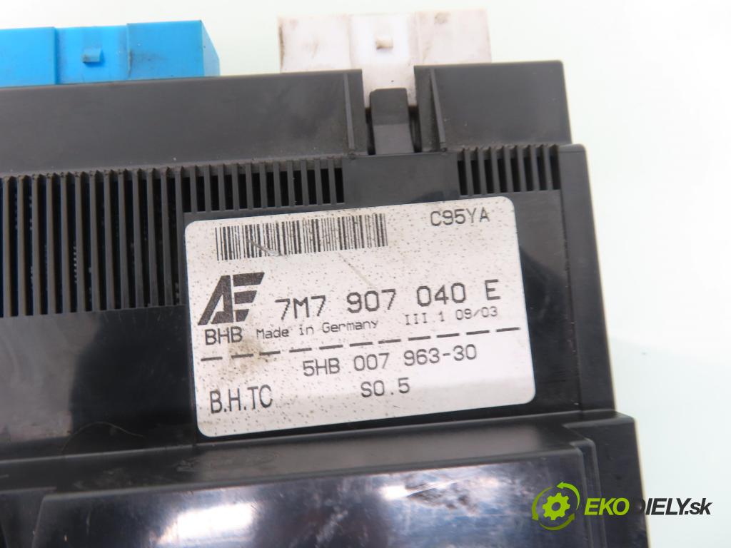 SEAT ALHAMBRA (7V8, 7V9) MINIVAN 2001 85,00 1.9 TDI PD 115 - AUY 1896,00 Panel topení KLIMATRONIK 7M7907040E ; 5HB00796330