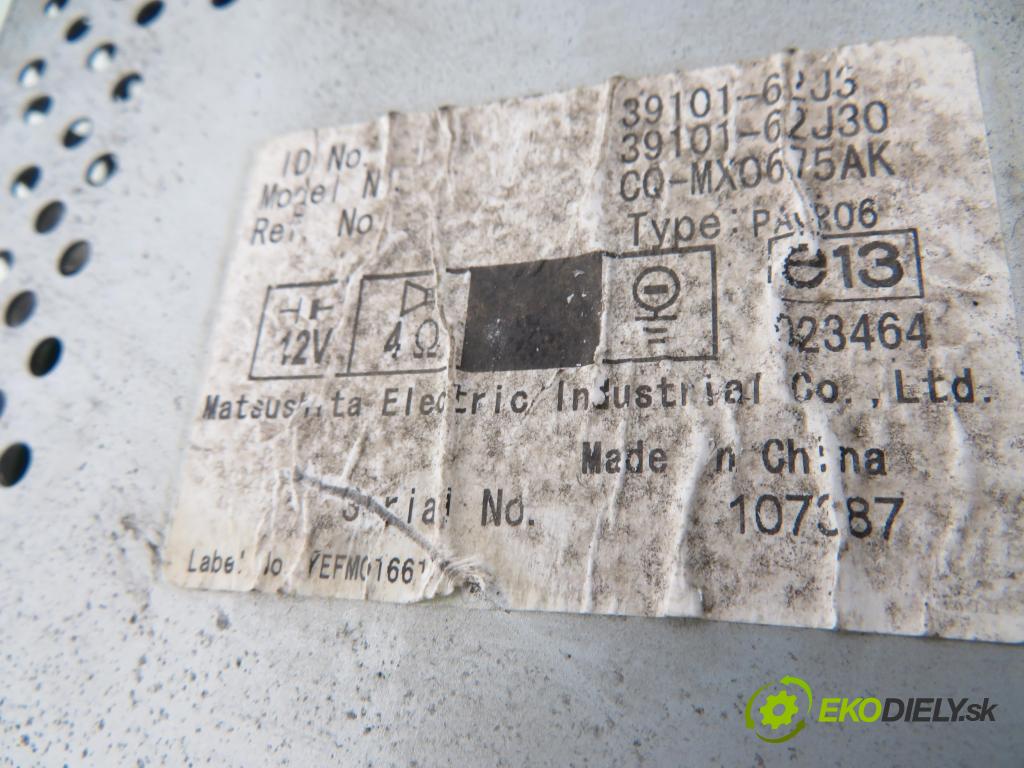 SUZUKI SWIFT III (MZ, EZ) HB 2008 67,00 1.3 91 - M13A 1328,00 RADIO CD 3910162J30 ; 3910162J3