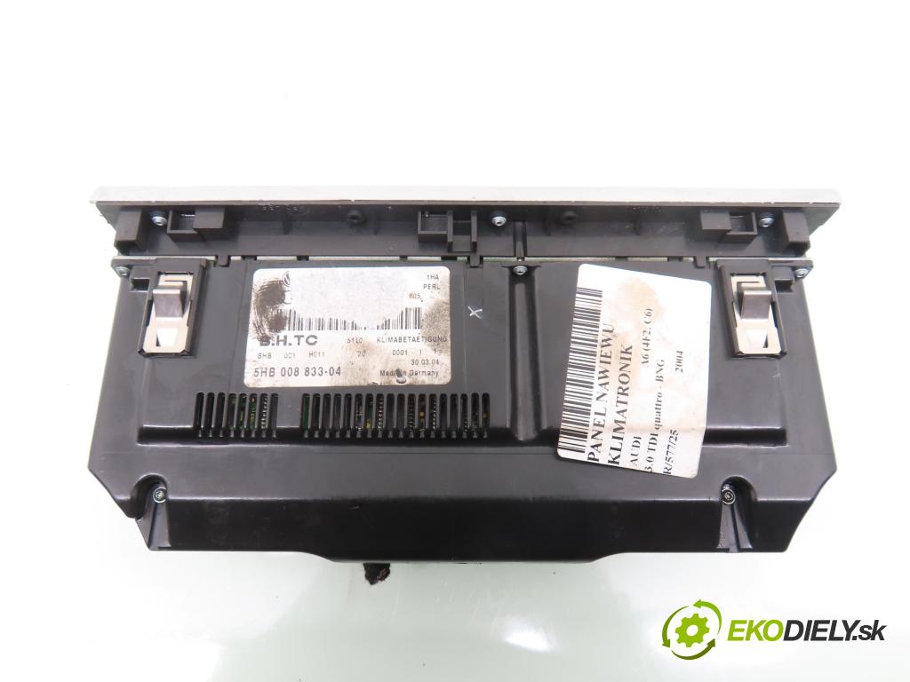 AUDI A6 (4F2, C6) SEDAN 2004 155,00 3.0 TDI quattro - BNG 2967,00 Panel kúrenia KLIMATRONIK 4F1820043J ; 5HB00883304