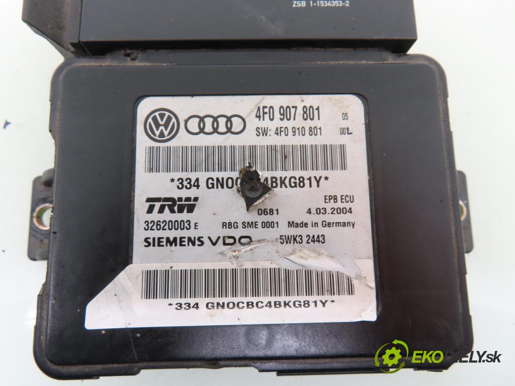 AUDI A6 (4F2, C6) SEDAN 2004 155,00 3.0 TDI quattro - BNG 2967,00 Riadiaca jednotka brzdy MANUÁLNY: 4F0907801 ; 4F0910801
