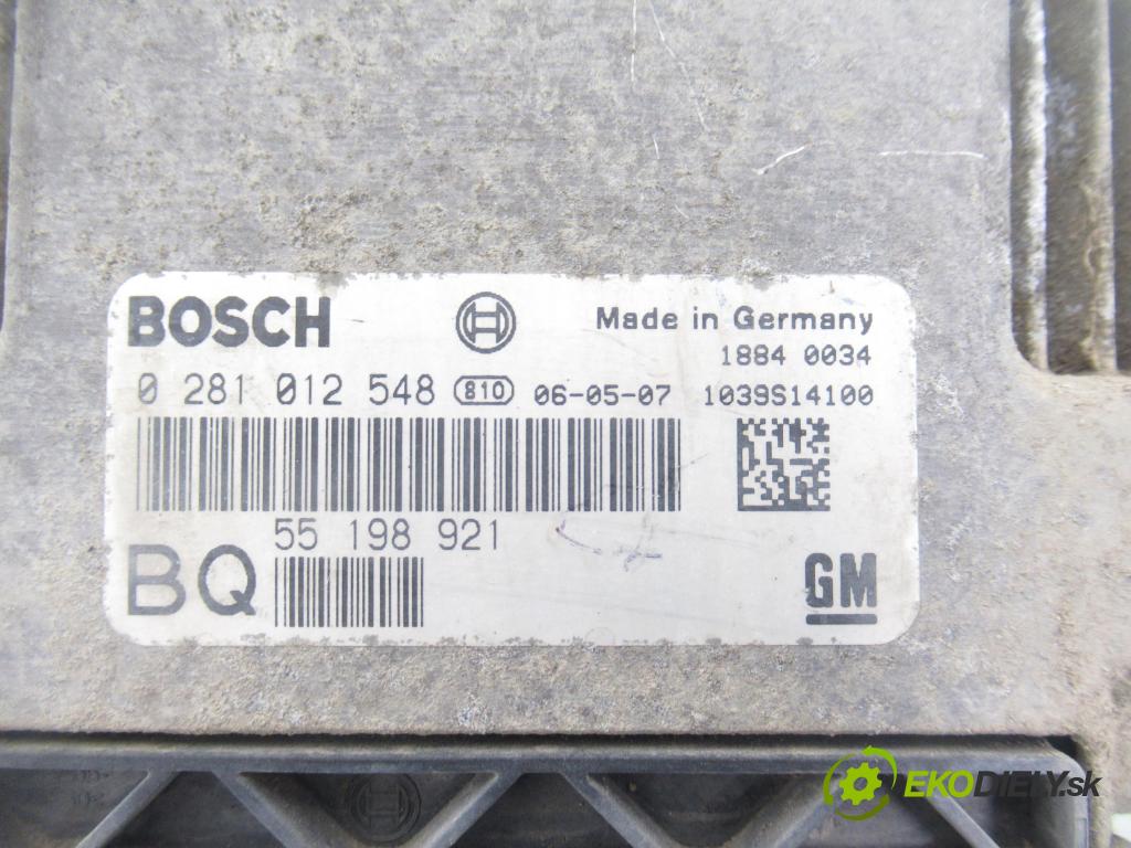 OPEL ASTRA H GTC (L08) HB 2006 88,00 1.9 8V CDTI 120 - Z 19 DT 1910,00 řídící jednotka motora 0281012548 ; 55198921