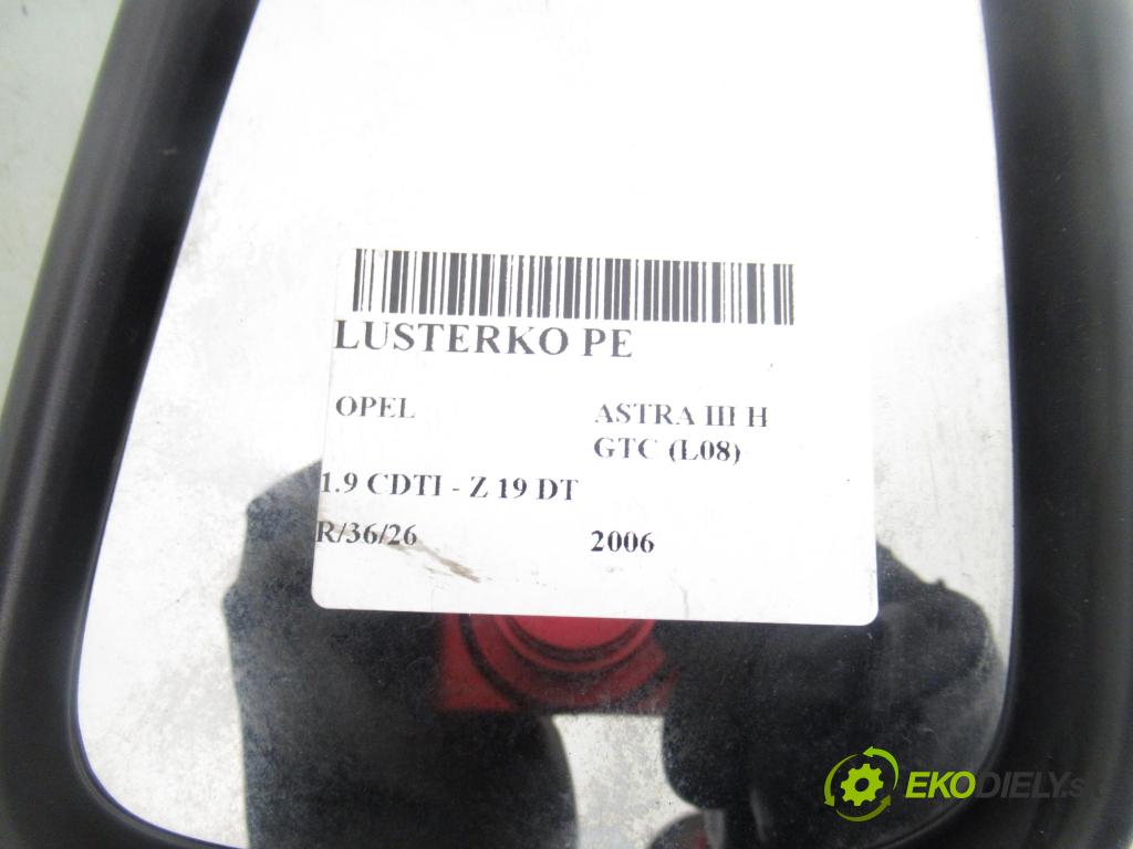OPEL ASTRA H GTC (L08) HB 2006 88,00 1.9 8V CDTI 120 - Z 19 DT 1910,00 zpětné zrcátko 13140674