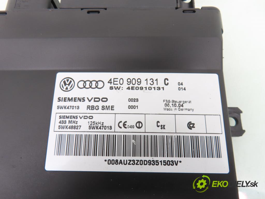 AUDI A8 D3 (4E2, 4E8) SEDAN 2004 171,00 3.0 TDI quattro - ASB 2967,00 MODUL KEYLESS 4E0909131C ; 4E0910131