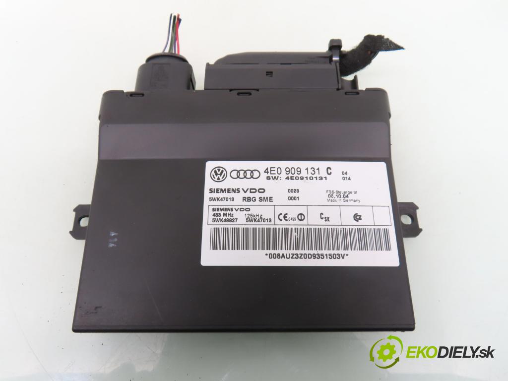 AUDI A8 D3 (4E2, 4E8) SEDAN 2004 171,00 3.0 TDI quattro - ASB 2967,00 MODUL KEYLESS 4E0909131C ; 4E0910131