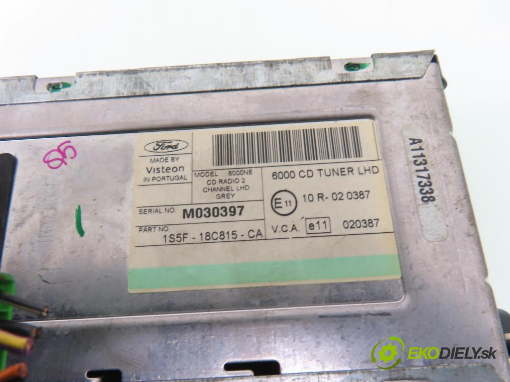 FORD KA (RB_) HB 2004 51,00 1.3 i Duratec 8V 70 - A9B 1299,00 RADIO CD 1S5F18C815CA