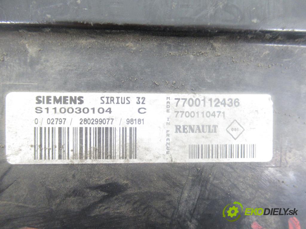 RENAULT CLIO II (BB_, CB_) HB 1999 43,00 1.2 8V 58 1149,00 spínačka / imobilizéra IMMO / řídící jednotka 7700112436 ; S110030104 ; 21624654