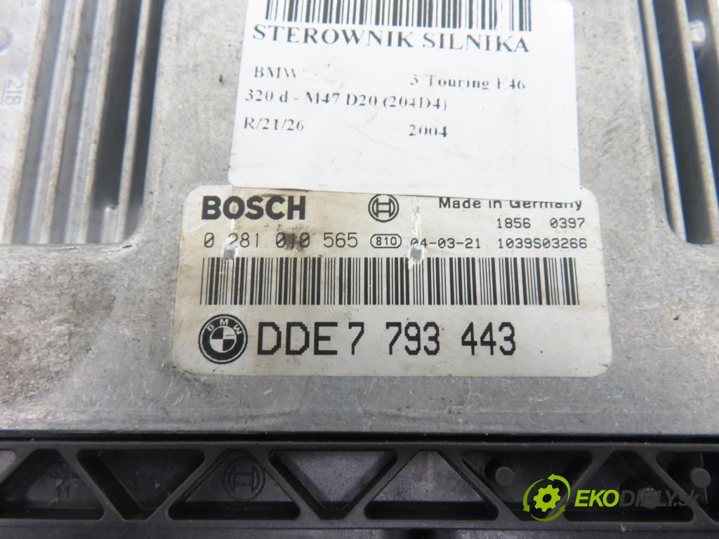 BMW 3 Touring (E46) KOMBI 2004 110,00 320 d 150 - M47 D20 (204D4) 1995,00 Riadiaca jednotka Motor 7793443 ; 7793443