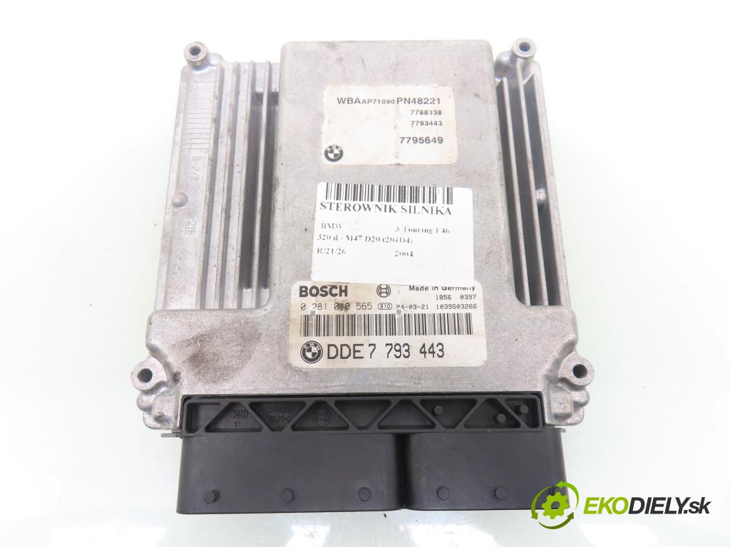 BMW 3 Touring (E46) KOMBI 2004 110,00 320 d 150 - M47 D20 (204D4) 1995,00 Riadiaca jednotka Motor 7793443 ; 7793443