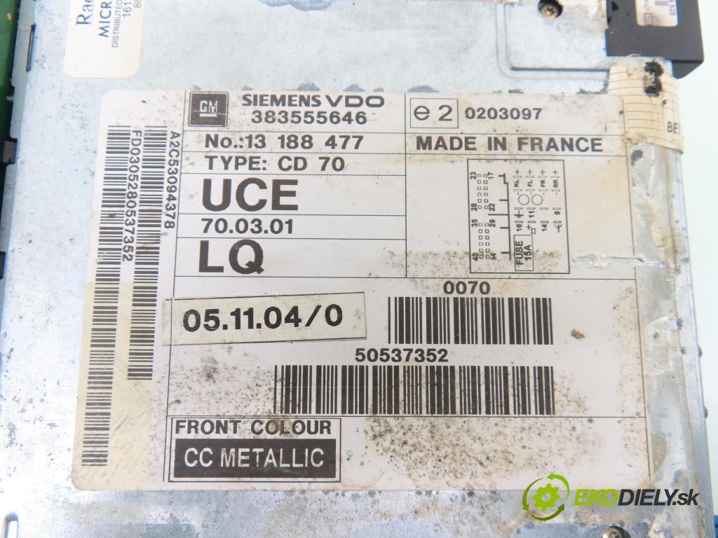 OPEL SIGNUM HB 2005 110,00 1.9 CDTI 150 1910,00 RADIO CD 13188477 ; CD70