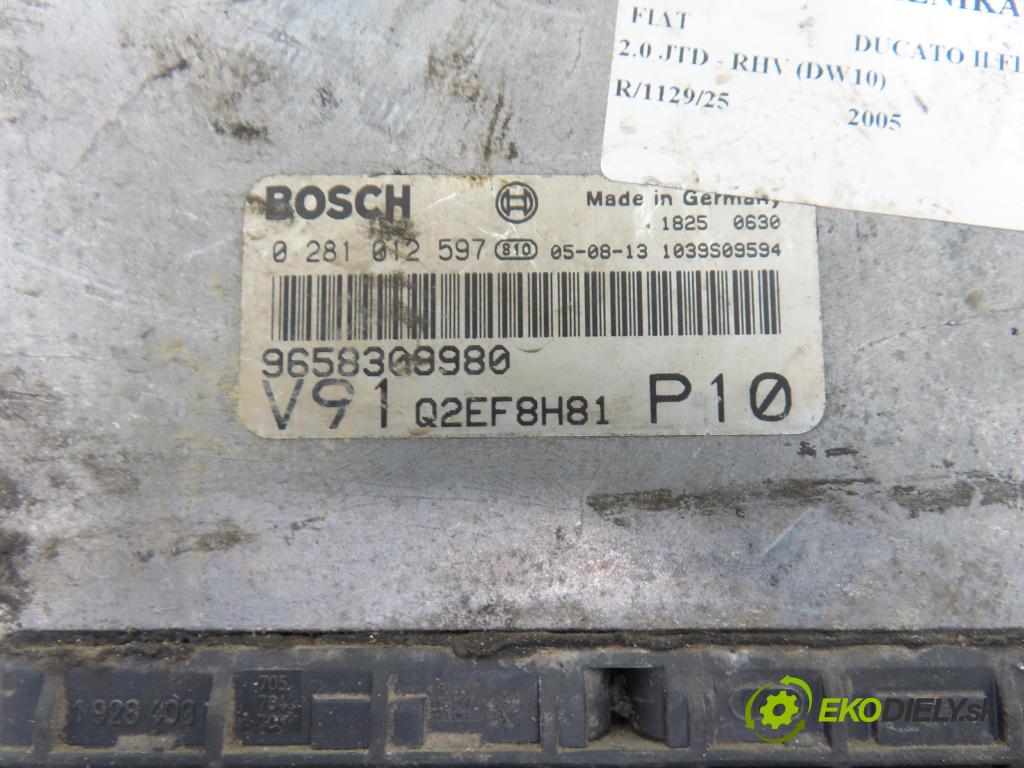 FIAT DUCATO Skrzynia (244_) FURGON 2005 62,00 2.0 JTD 8V 84 - RHV (PSA) 1997,00 řídící jednotka motora 0281012597 ; 9658309980