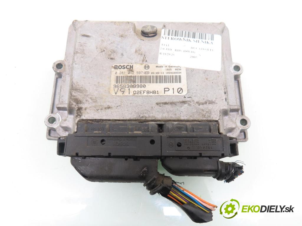 FIAT DUCATO Skrzynia (244_) FURGON 2005 62,00 2.0 JTD 8V 84 - RHV (PSA) 1997,00 řídící jednotka motora 0281012597 ; 9658309980