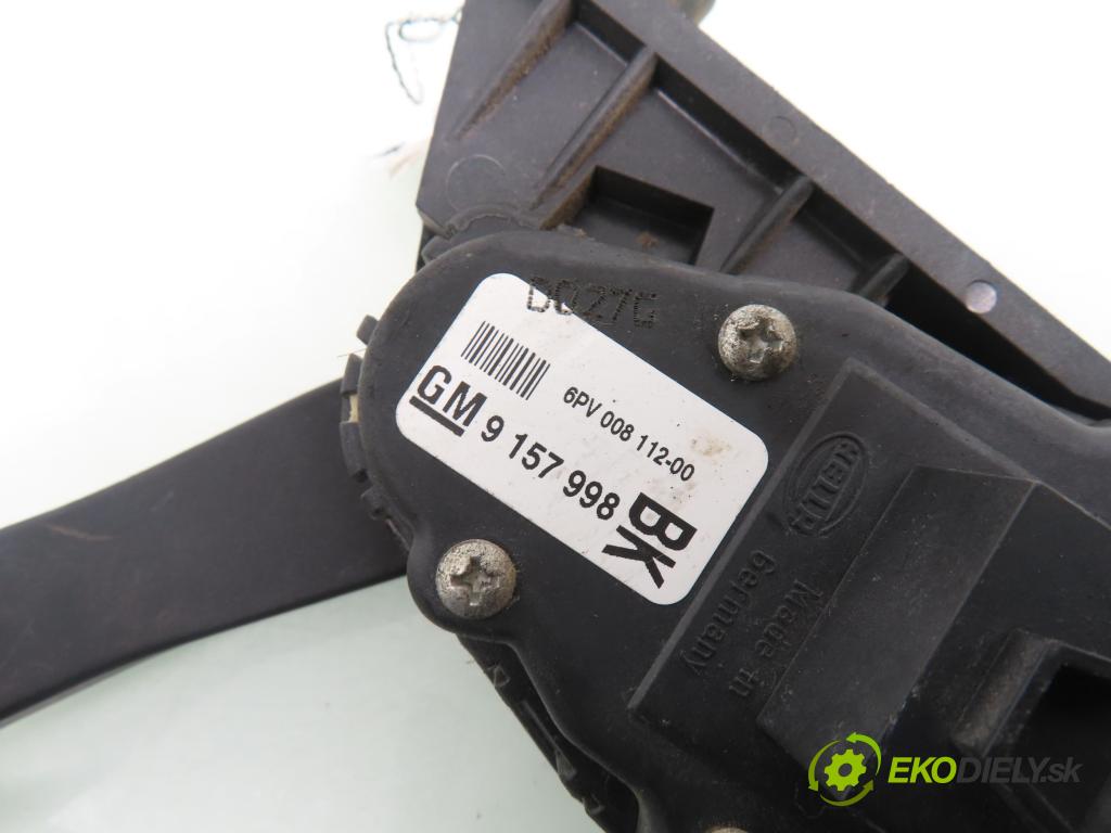 OPEL ASTRA H Kombi (A04) KOMBI 2007 74,00 1.9 CDTI - Z 19 DTL 1910,00 Potenciometer plynu 9157998BK (Potenciometer plynového pedálu)