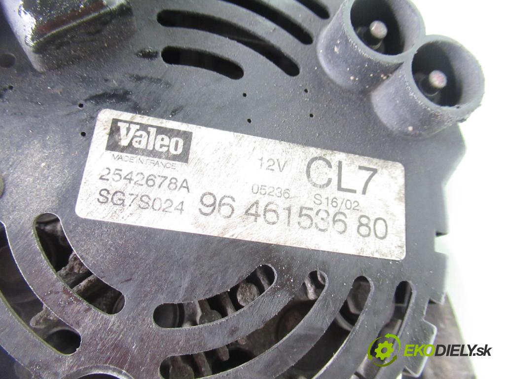 PEUGEOT 206 liftback (2A/C) HB 2001 51,00 1.9 D - WJY (DW8B) 1868,00 Alternátor 9646153680 ; 2542678A ; SG7S024 (Alternátor)