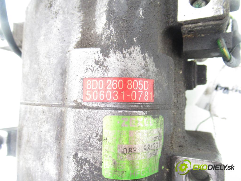 VW PASSAT B5 (3B2) SEDAN 2000 81,00 1.9 TDI - AVG 1896,00 KOMPRESOR: klimatizácie 8D0260805D ; 5060310781 (Kompresor klimatizácie)