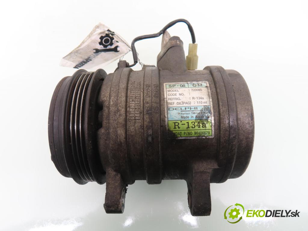 CHEVROLET MATIZ (M200, M250) HB 2005 38,00 0.8 - F8CV 796,00 KOMPRESOR: klimatizace 720085 ; 96406679 (Kompresor klimatizace)