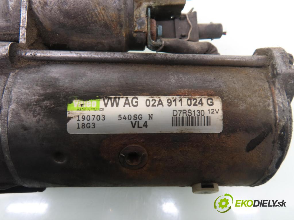 SKODA FABIA I Combi (6Y5) KOMBI 2003 74,00 1.9 TDI - ATD 1896,00 startér D7RS130 ; 02A911024G (Startér)