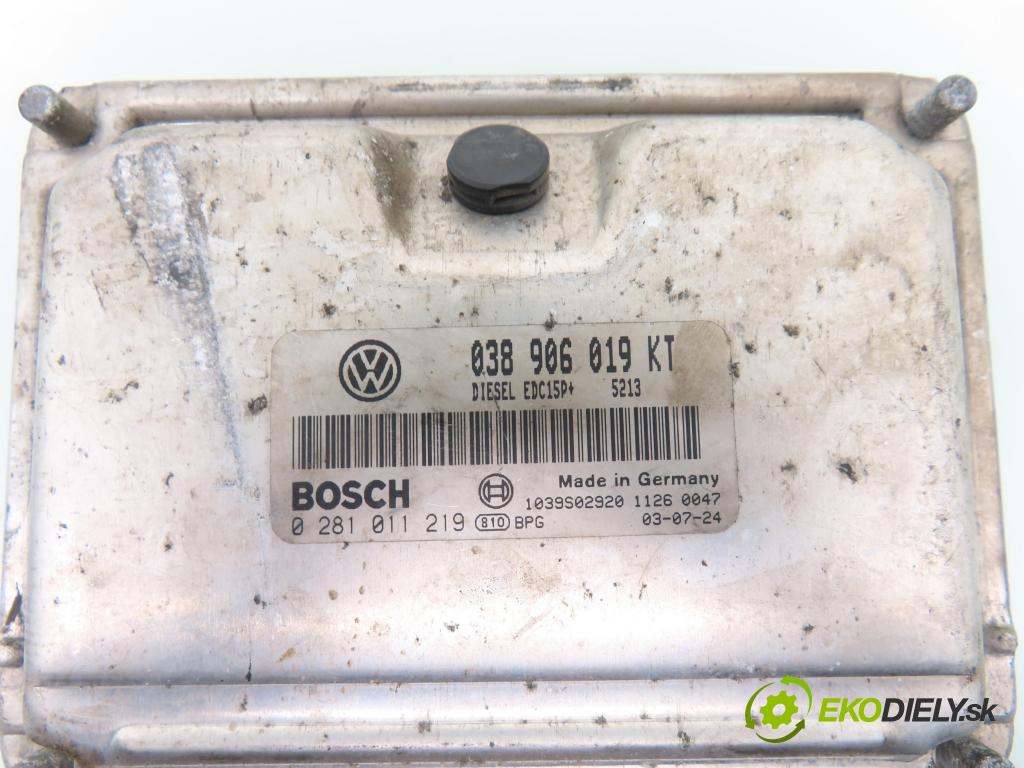 SKODA FABIA I Combi (6Y5) KOMBI 2003 74,00 1.9 TDI - ATD 1896,00 Riadiaca jednotka Motor 038906019KT ; 0281011219