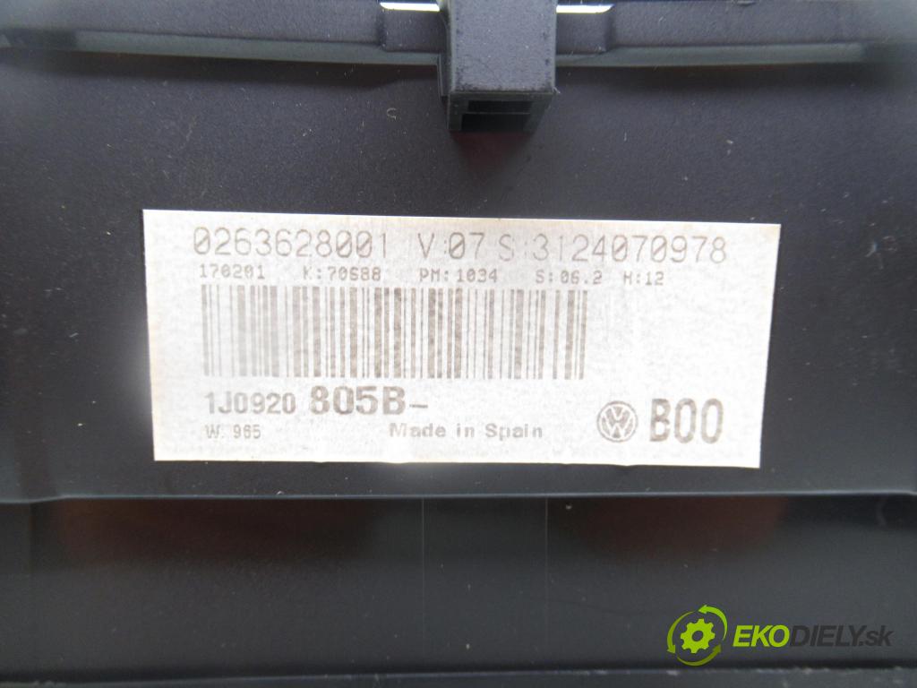 VW GOLF IV (1J1) HB 2001 77,00 1.6 16V - ATN 1598,00 spinačka / imobilizéra IMMO / Riadiaca jednotka 036906034BB ; 1J0959799Q ; 4B0905851C