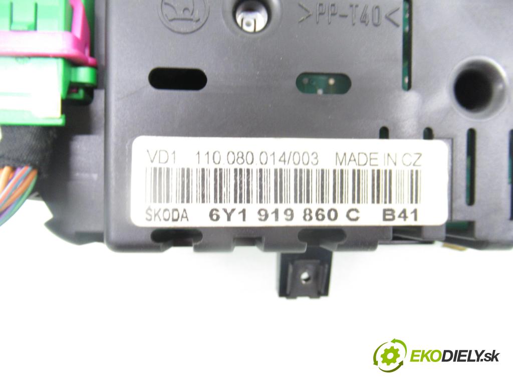 SKODA FABIA I (6Y2) HB 2001 44,00 1.4 MPi 60 - AZE 1397,00 spinačka / imobilizéra IMMO / Riadiaca jednotka 047906033D ; 5WP44201 ; 6Q2937049B