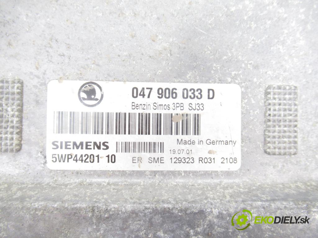 SKODA FABIA I (6Y2) HB 2001 44,00 1.4 MPi 60 - AZE 1397,00 spinačka / imobilizéra IMMO / Riadiaca jednotka 047906033D ; 5WP44201 ; 6Q2937049B