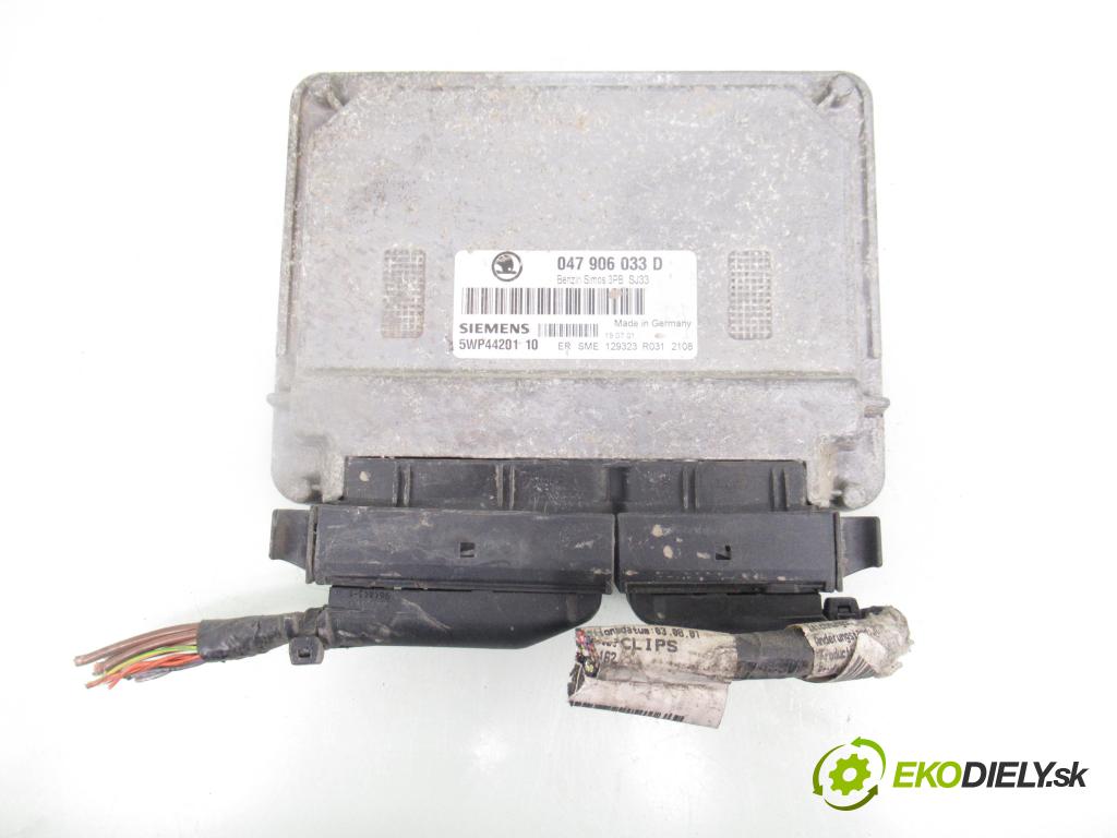 SKODA FABIA I (6Y2) HB 2001 44,00 1.4 MPi 60 - AZE 1397,00 spinačka / imobilizéra IMMO / Riadiaca jednotka 047906033D ; 5WP44201 ; 6Q2937049B