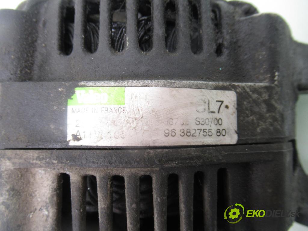 PEUGEOT 206 liftback (2A/C) HB 1999 55,00 1.4 i 75 -  KFX 1361,00 Alternátor 9638275580 (Alternátor)