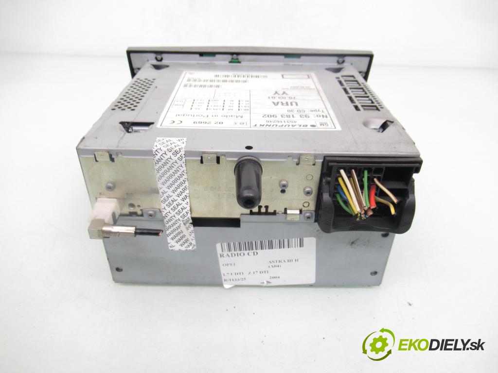 OPEL ASTRA H (A04) HB 2004 59,00 1.7 CDTI - Z 17 DTL 1686,00 RADIO CD 453116246 ; 317099190