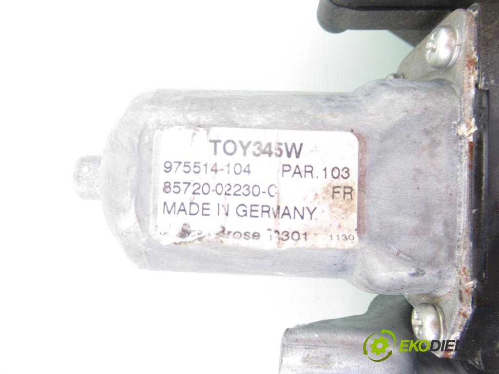 TOYOTA AURIS (_E15_) HB 2009 74,00 1.33 Dual-VVTi 101 - 1NR-FE 1329,00 Mechanizmus okien 961919100 ; 977555106 ; 8570202020