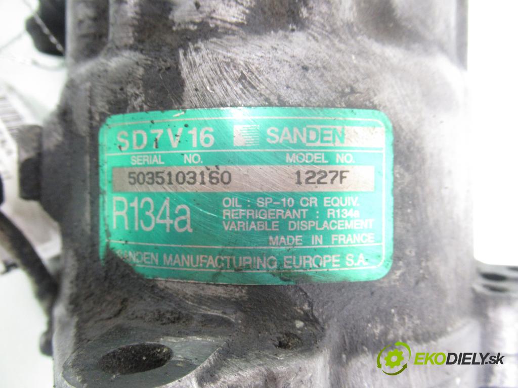 CITROEN C5 I (DC_) LIFTBACK 2001 98,00 2.2 HDi (DC4HXB, DC4HXE) - 4HX (DW12TED4/FAP) 2179,00 KOMPRESOR: klimatizácie 1227F (Kompresor klimatizácie)