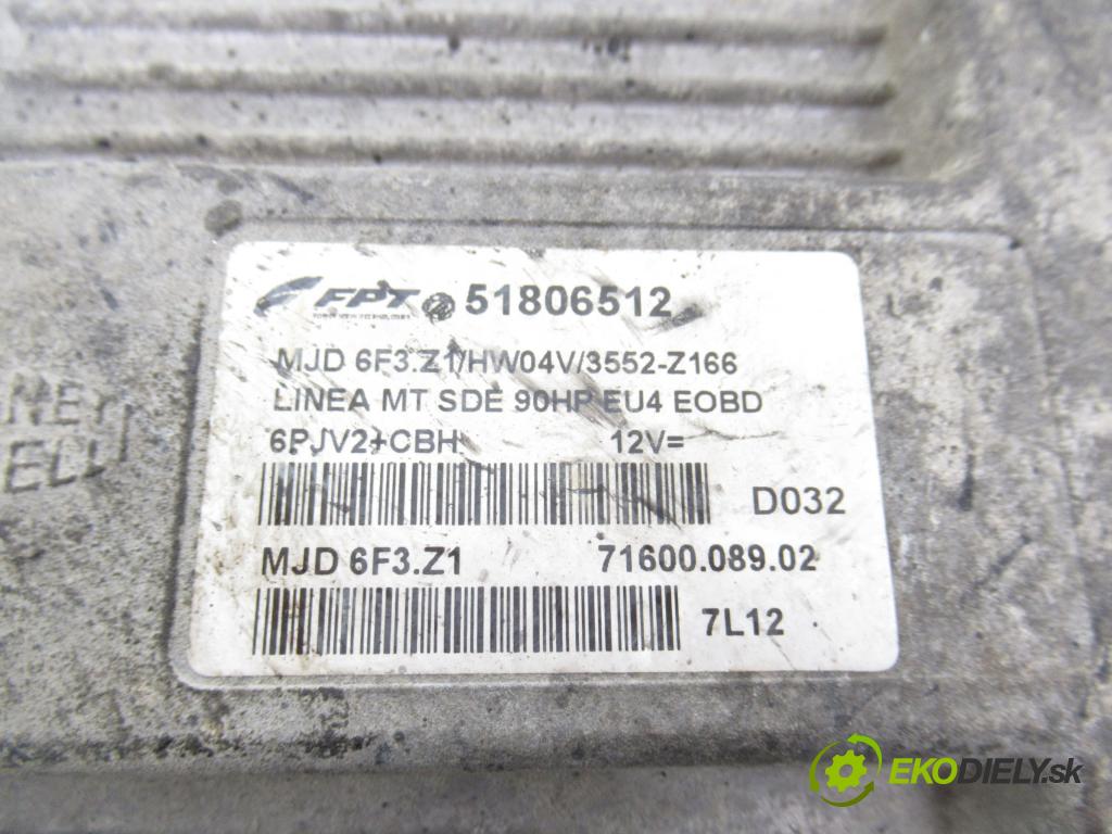 FIAT LINEA (323_) SEDAN 2008 66,00 1.3 D Multijet 90 1248,00 Riadiaca jednotka Motor 51806512 ; MJD6F3Z1 ; 7160008902