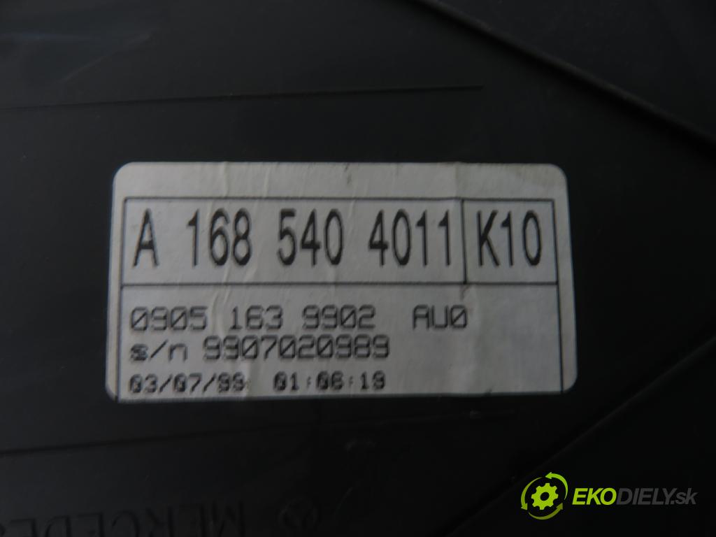 MERCEDES-BENZ KLASA A (W168) HB 1999 75,00 1.6 102 A 160  M 166.960 1598,00 prístrojovka elektrický A1685404011