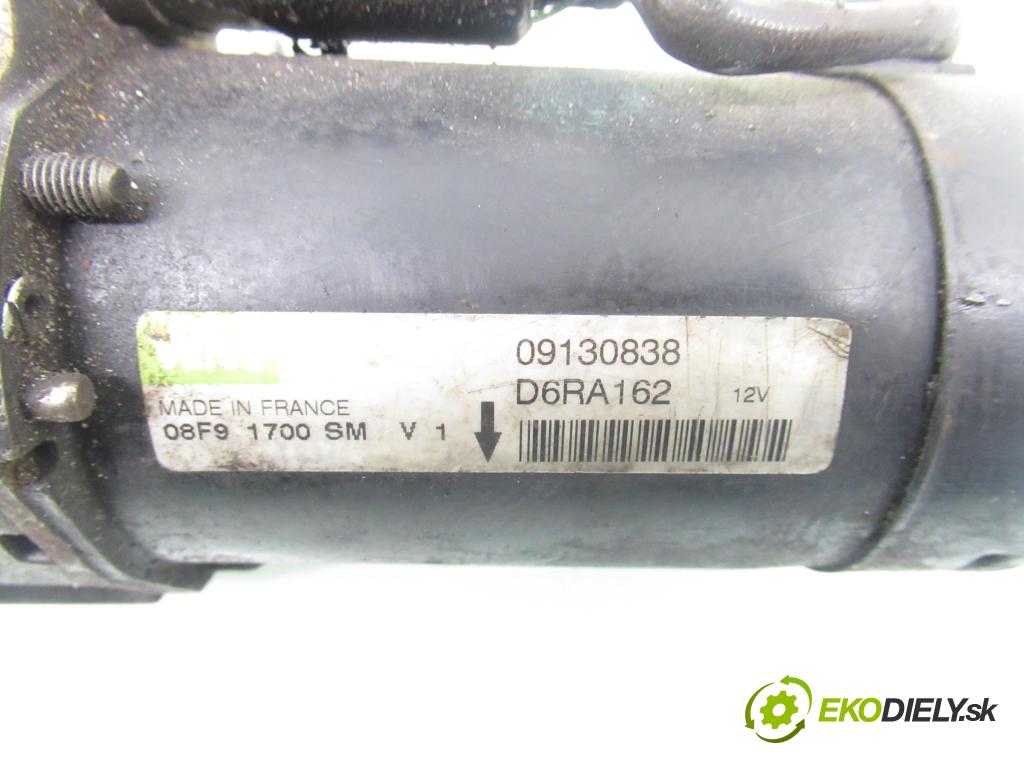 OPEL ZAFIRA A Nadwozie Wielkopojemne (MPV) (T98)  MINIVAN 1999 74,00 1.6 16V - X 16 XEL 1598,00 Štartér 09130838 ; D6RA162 (Štartér)