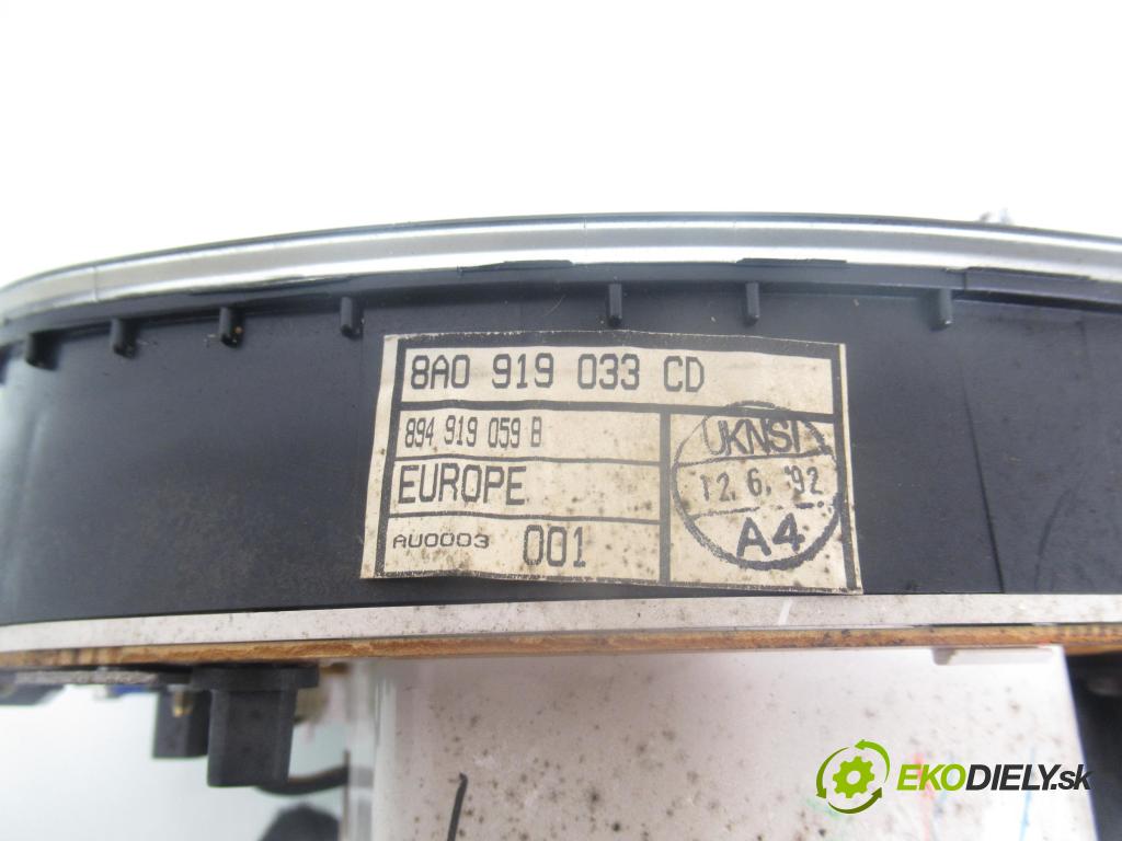 AUDI 80 (8C, B4) SEDAN 1992 85,00 2.0 E 115 - ABK 1984,00 prístrojovka elektrický 8A0919033CD ; 894919059
