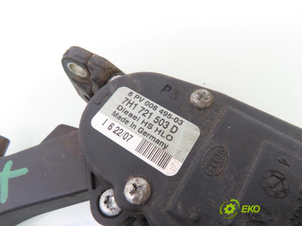 VW TRANSPORTER V Skrzynia (7HA, 7HH, 7EA, 7EH) FURGON 2007 75,00 1.9 TDI - BRS 1896,00 Potenciometer plynu 7H1721503D ; 6PV00849503 (Potenciometer plynového pedálu)